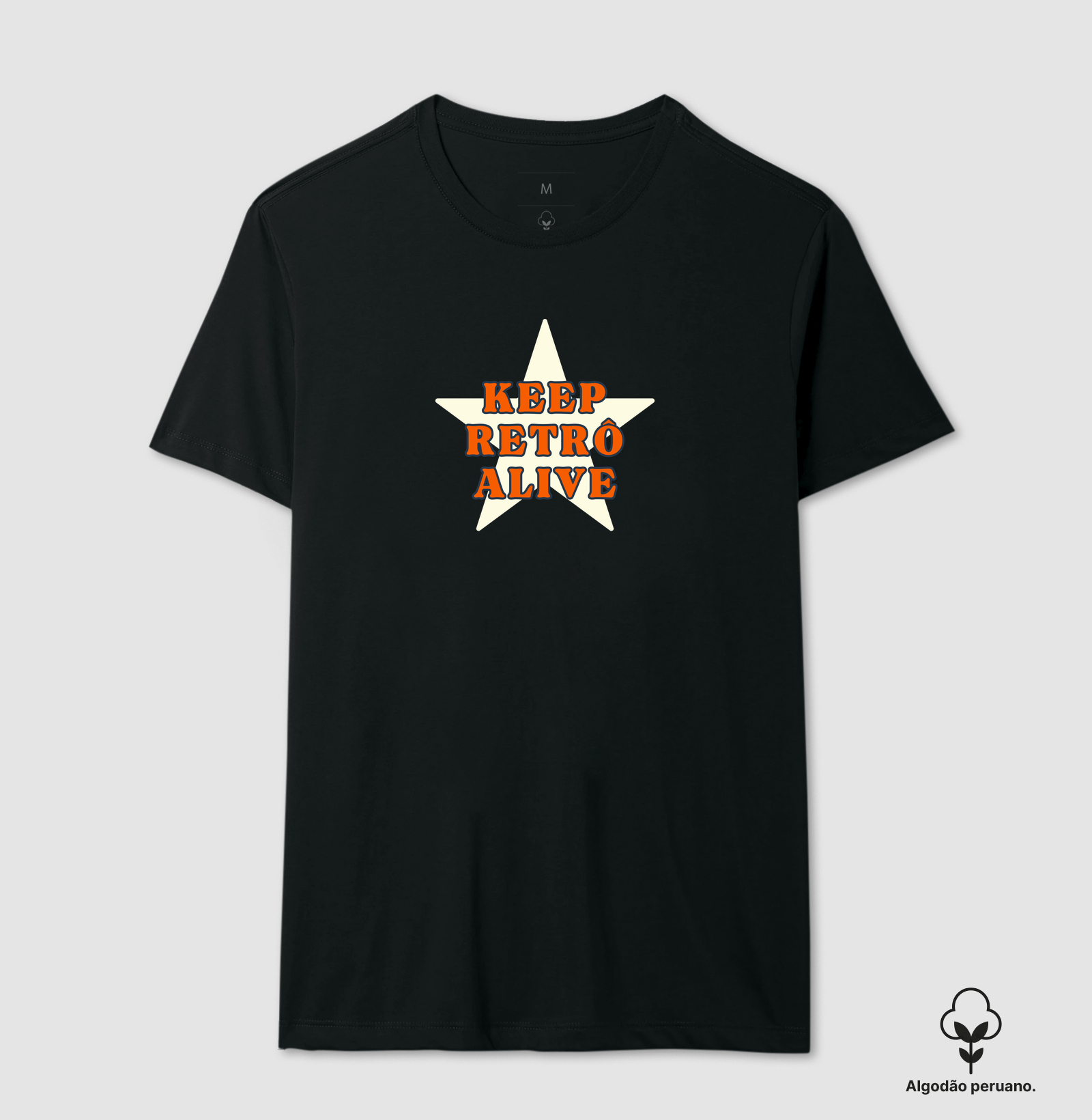 keep retrô alive II - Camiseta Algodão Peruano