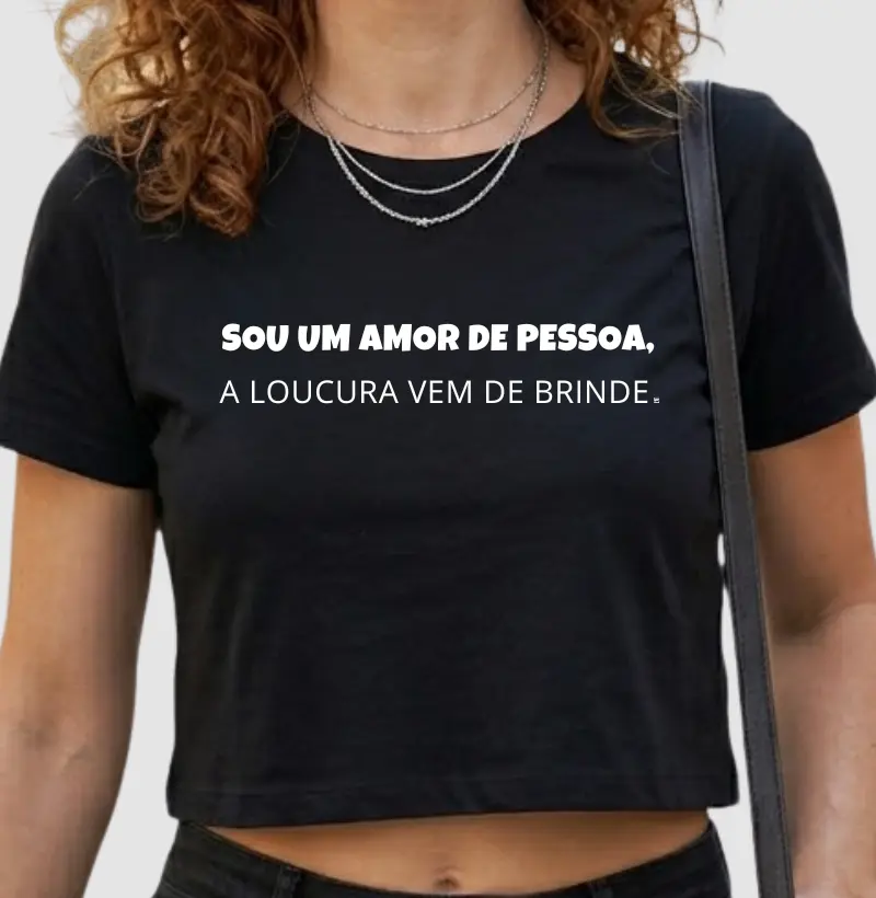 Cropped Sou um Amor de Pessoa Minimalista