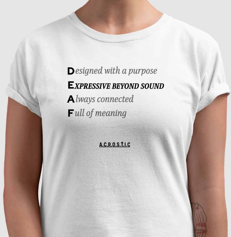 D.E.A.F | A.C.R.O.S.T.I.C