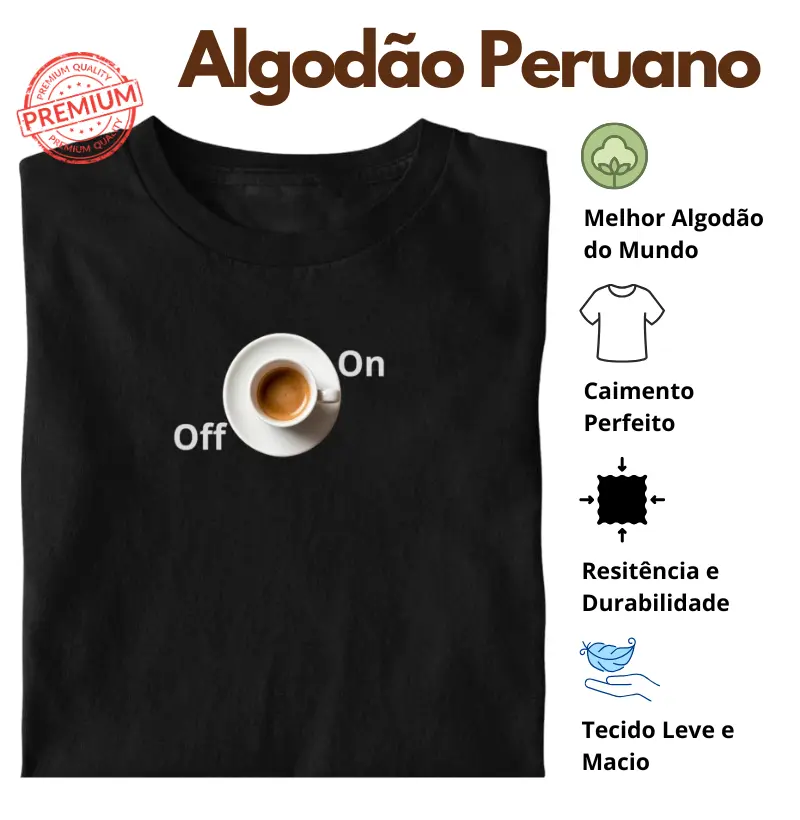 Camiseta On Off Algodão Peruano