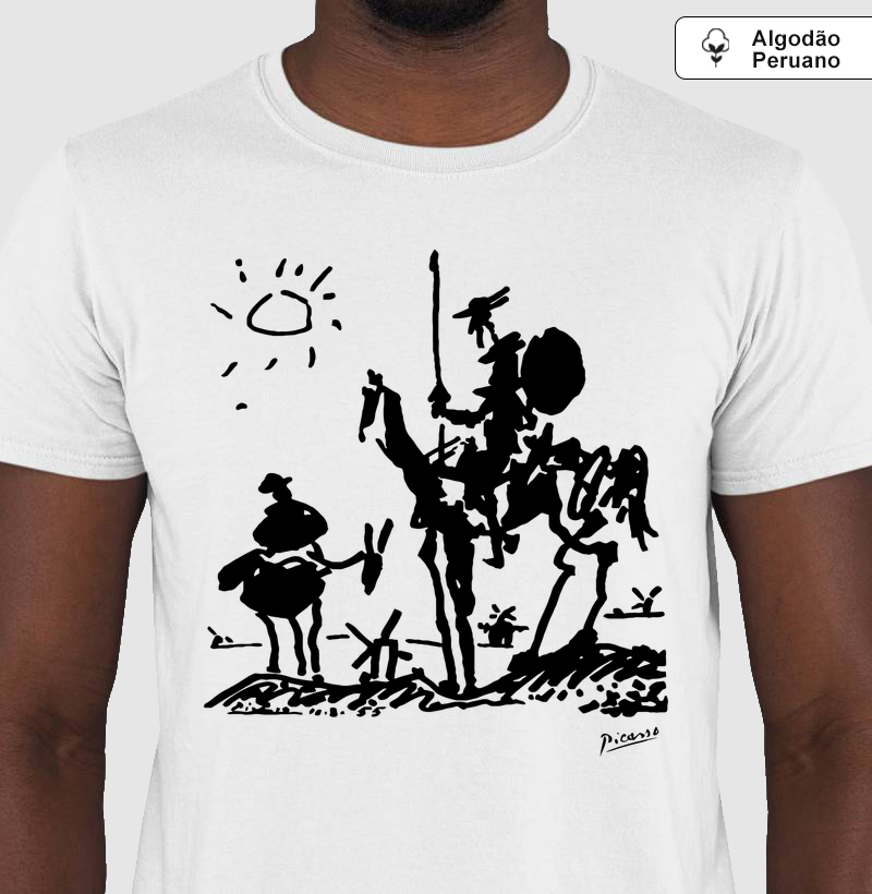Camiseta Dom Quixote Arte Moderna Literatura Espanhola Premium