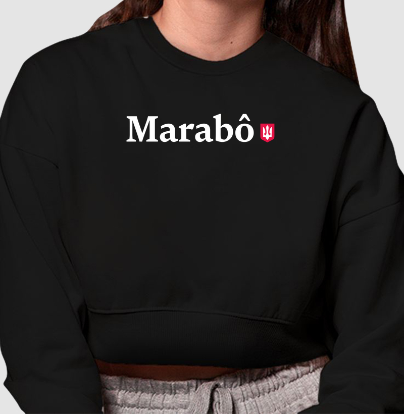 Cropped Moletom Feminino Estampa Marabô - Conforto e Estilo