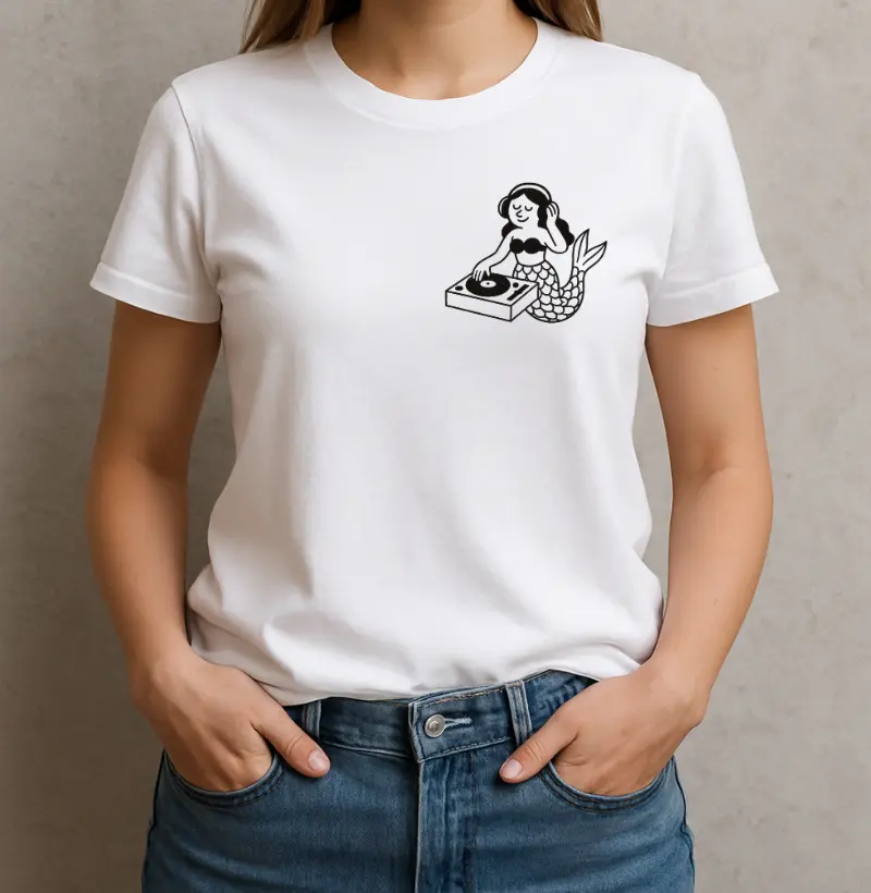 Camiseta Sereia DJ - por Maísa Campos