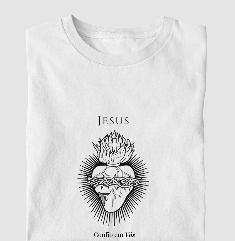 Camiseta Sagrado Coração de Jesus – Confio em Vós