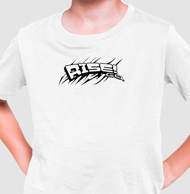 Camiseta Infantil Rise! Streetwear Básica Premium Unissex – Moda Urbana