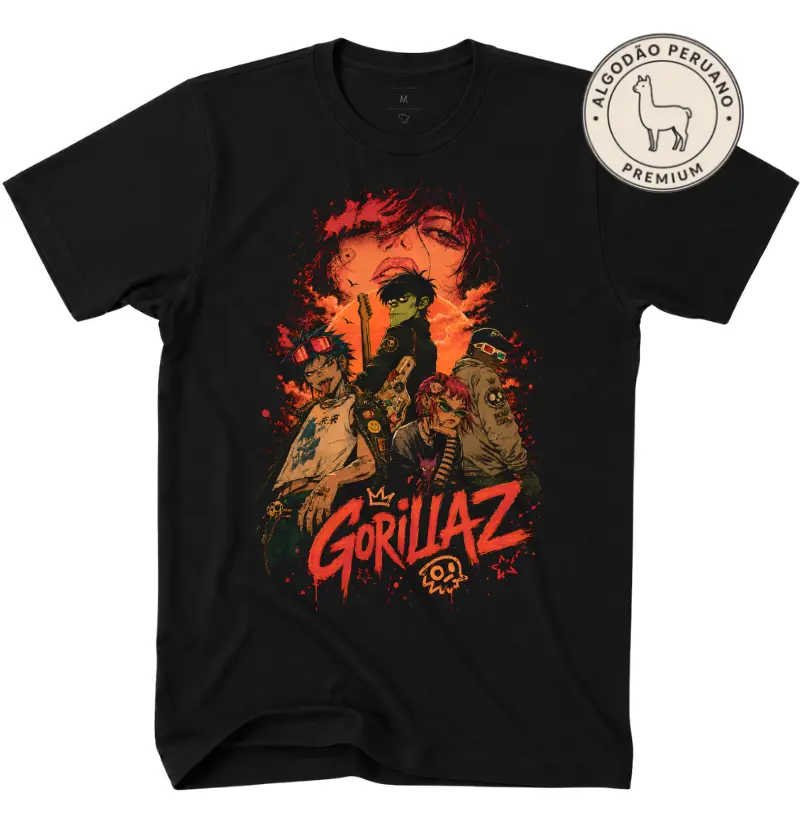 Camiseta Algodão Peruano Demon Days