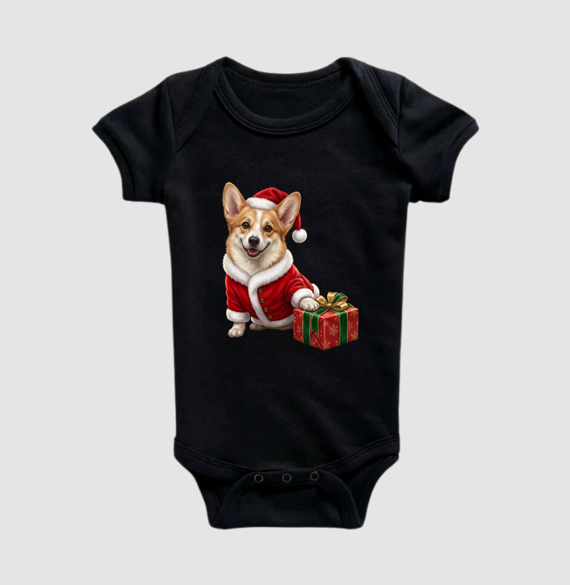 Corgi - Natal - Body Infantil