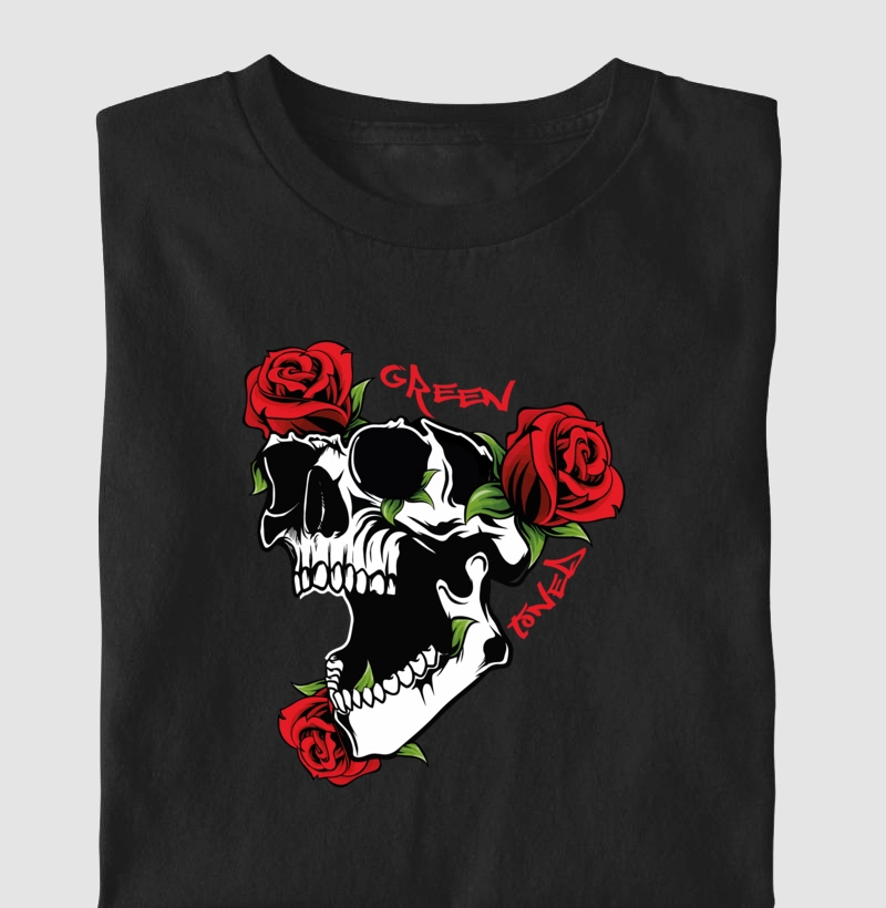 Camiseta Flower Skull