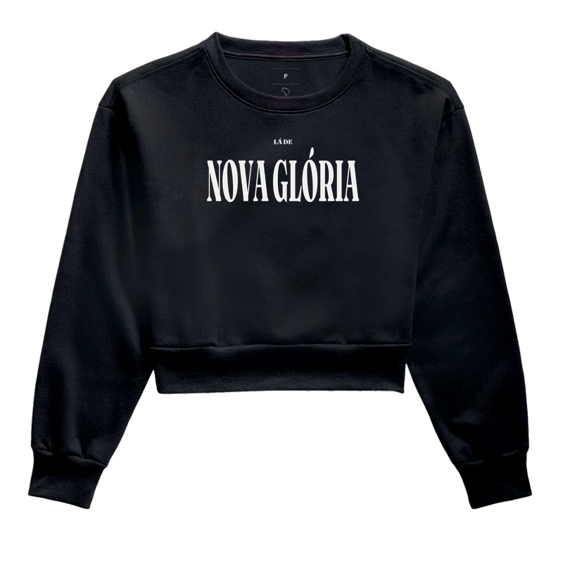 Nova Glória | Tipografia GO - Cropped Moletom