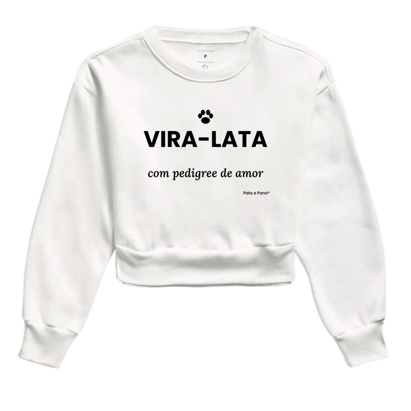 CROPPED MOLETOM PEDIGREE DE AMOR - Cropped Moletom