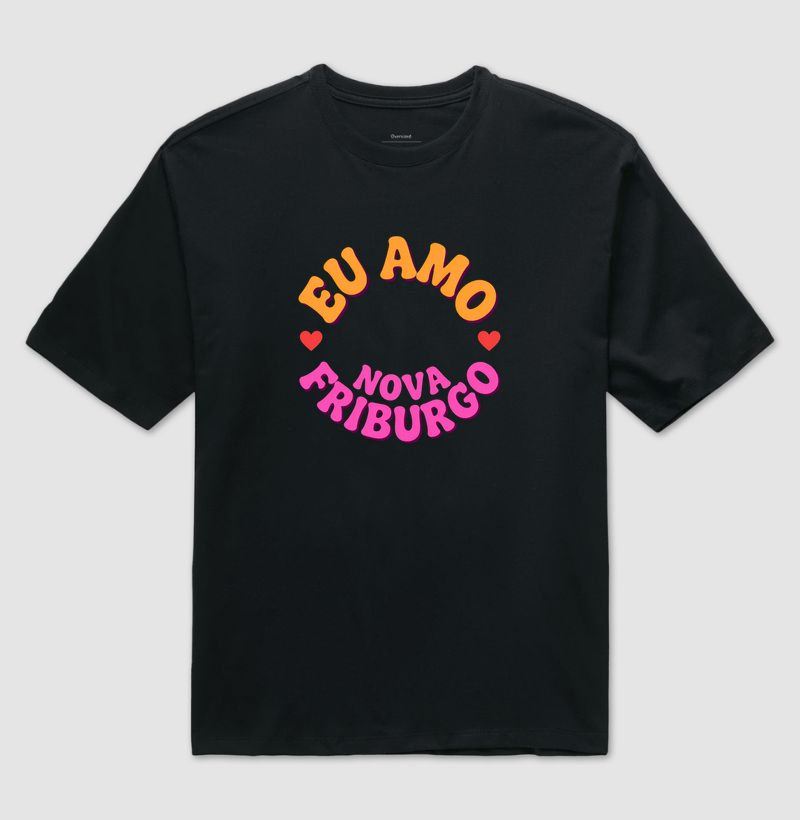 Camiseta Eu amo Nova Friburgo.