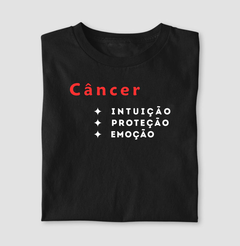Camiseta Câncer — Intuição • Proteção • Emoção