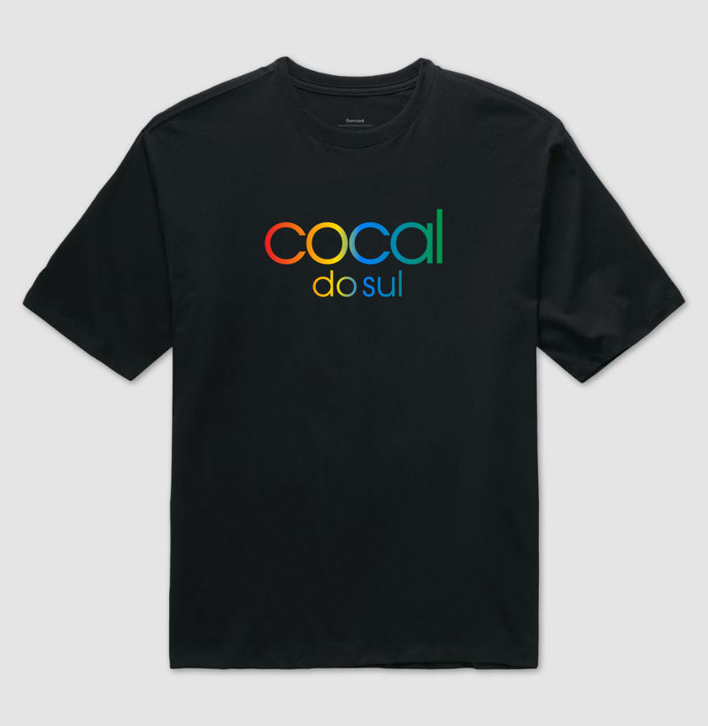 Camiseta Oversized Cocal do Sul Cores da Bandeira