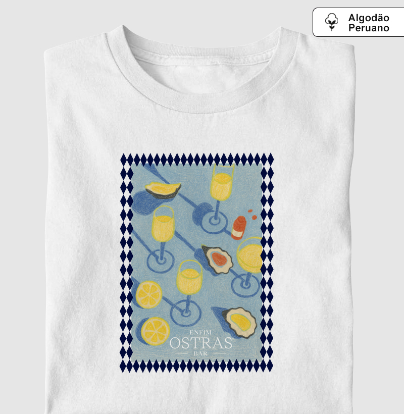 Camiseta Enfim Ostras Bar Card
