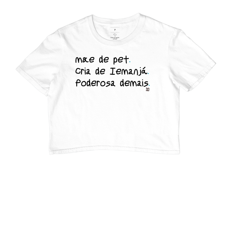 Cropped Mãe de Pet e Cria de Iemanjá Maria Patuá - Cropped