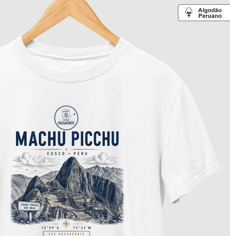 Camiseta Algodão Peruano Machu Picchu | Coleção 001 • 004/010 | Use Passaporte