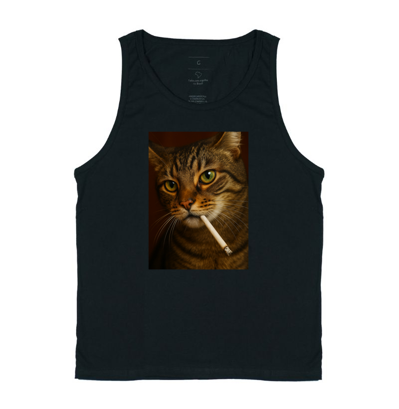 Gato Meme Fumando Retangular