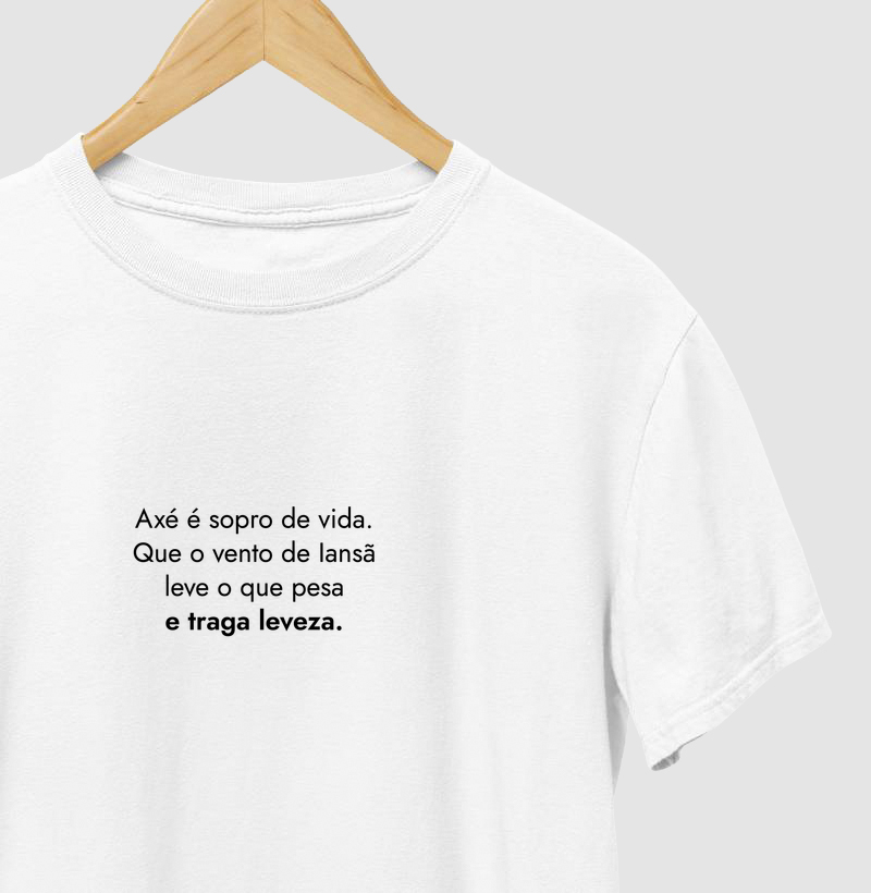 Camiseta Umbanda Axé é Sopro de Vida – Estampa Escura - Camiseta