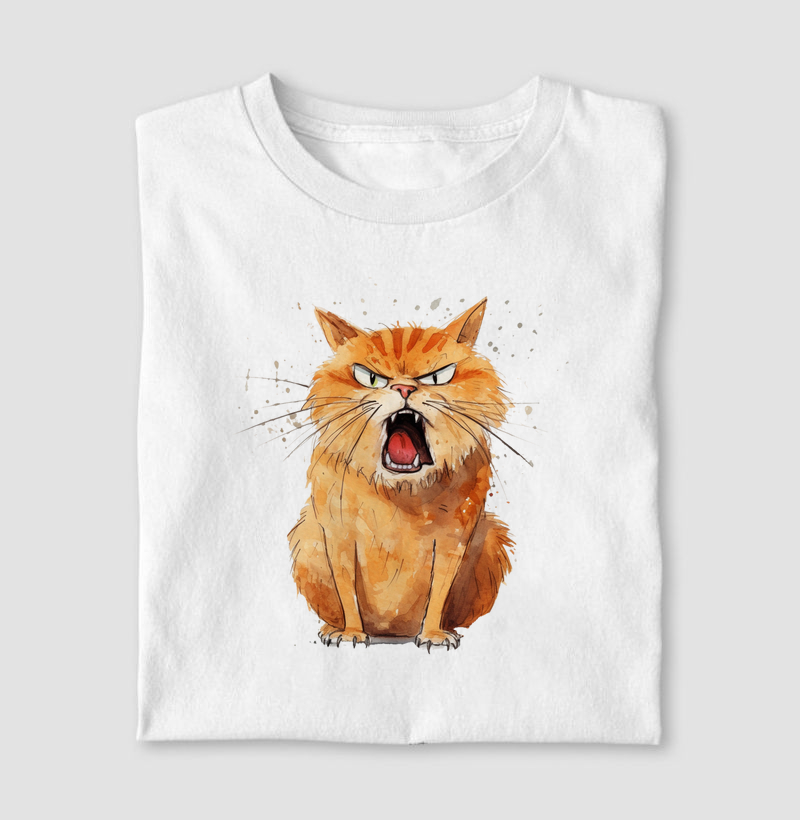 Gato Kurilian Bobtail aquarela