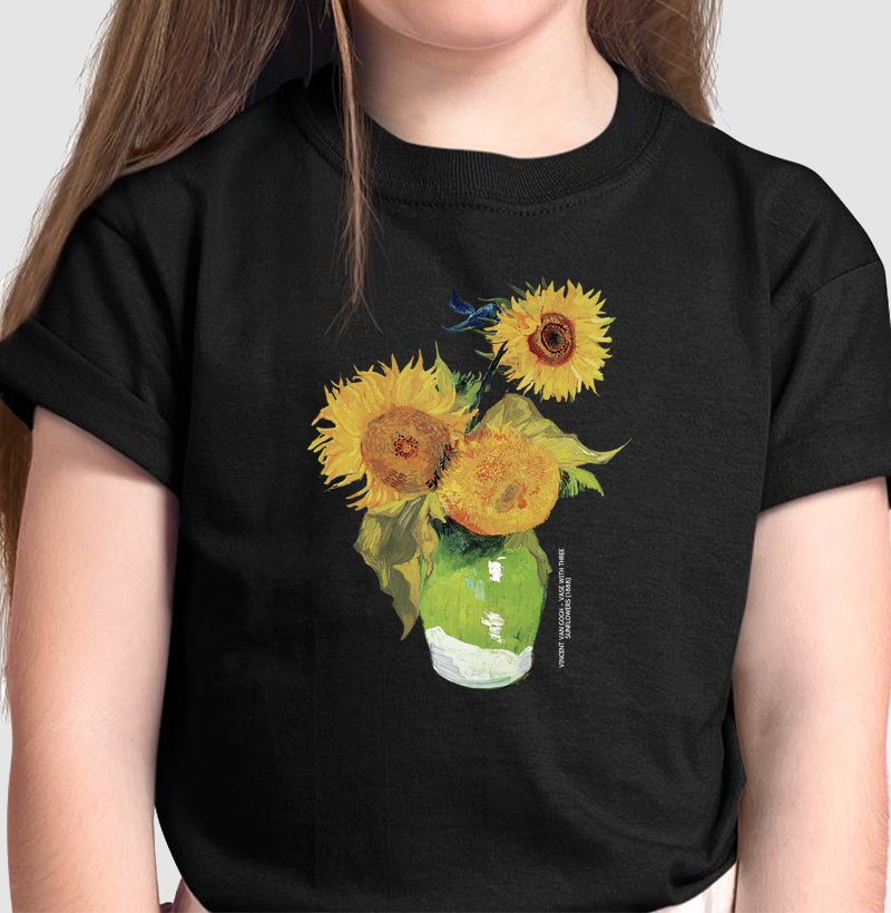 Vase With Three Sunflowers (1888) - Van Gogh - 