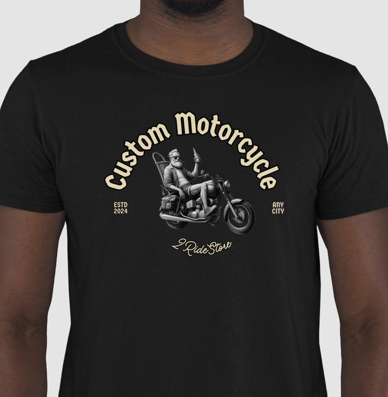 Camiseta Motociclista Custom Motorcycle 