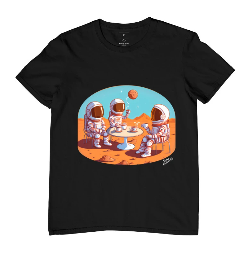 Astronautas Tomando Cafe em Marte