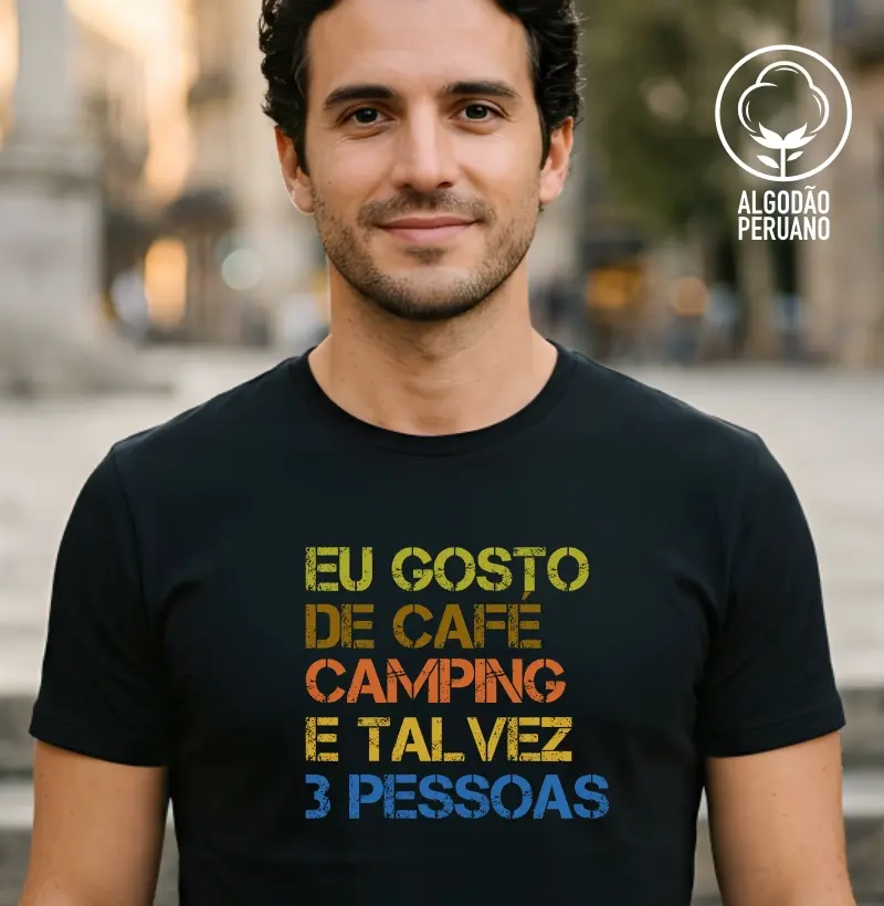 Camiseta Alma Outdoor | Café, Camping & Pouca Gente
