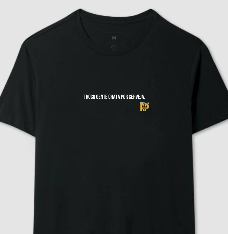 Camiseta Troco Gente Chata por Cerveja ES