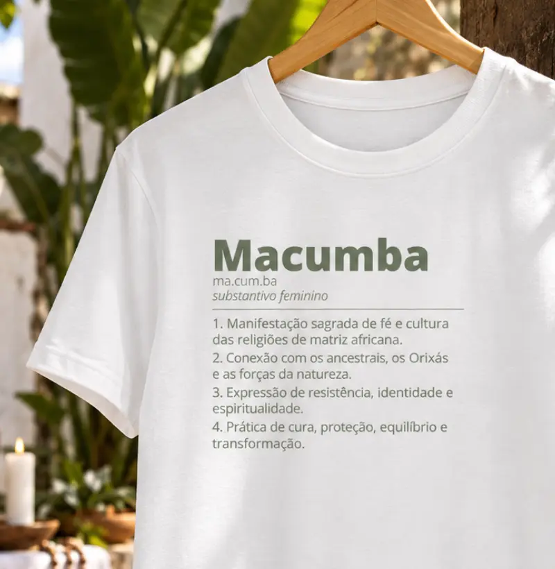 MACUMBA DICIONÁRIO - Camiseta Algodão Peruano