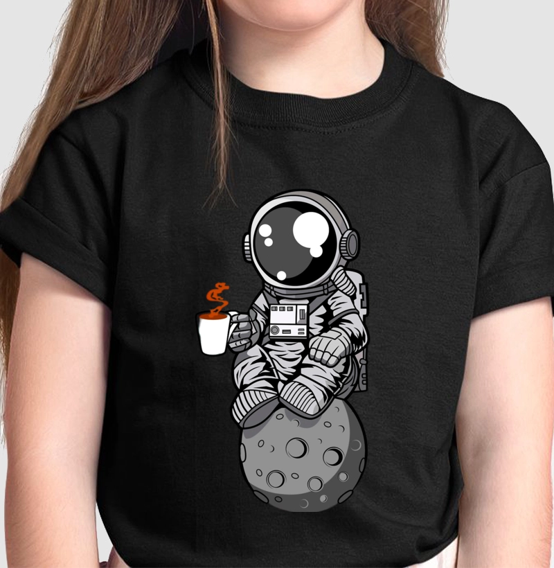 Camiseta Kids Astronauta Coffee 