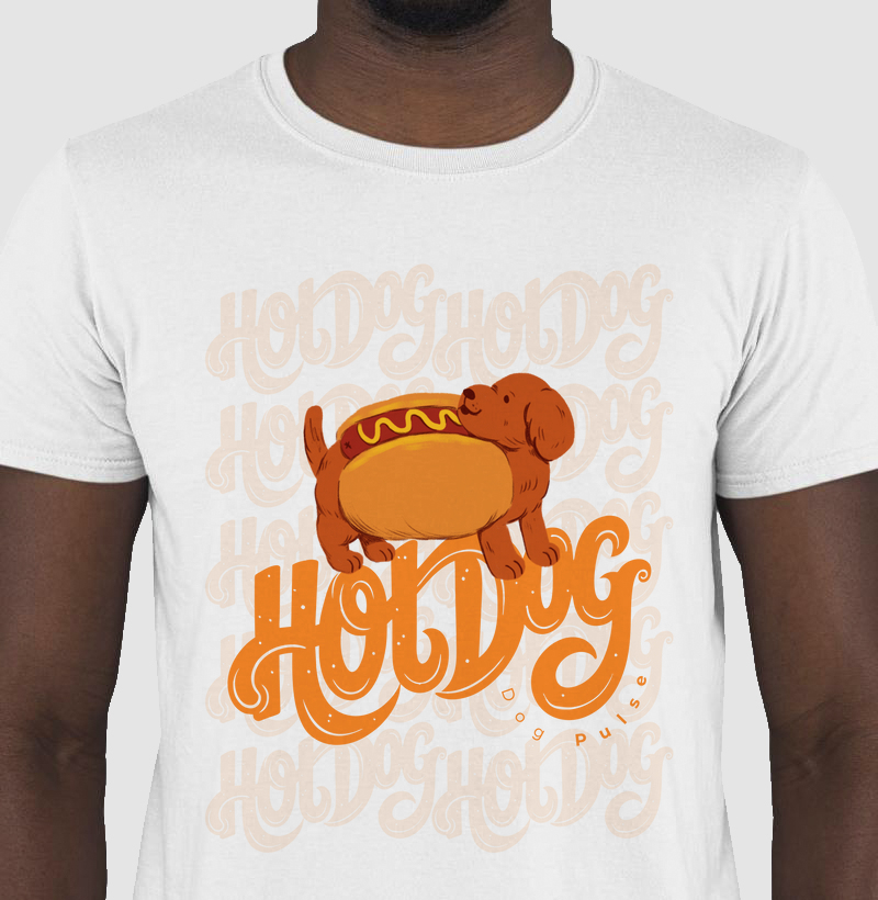 Camiseta Dog Pulse Hot Dog - Dog Tradicional