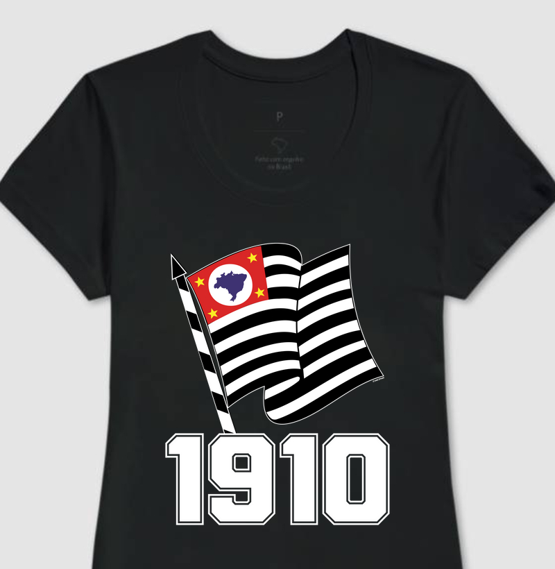 Camiseta Feminina - Bandeira Paulista 1910