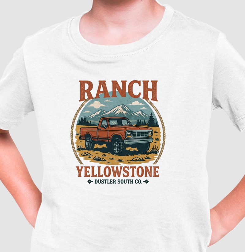 Camiseta Infantil Western Ranch Yellowstone