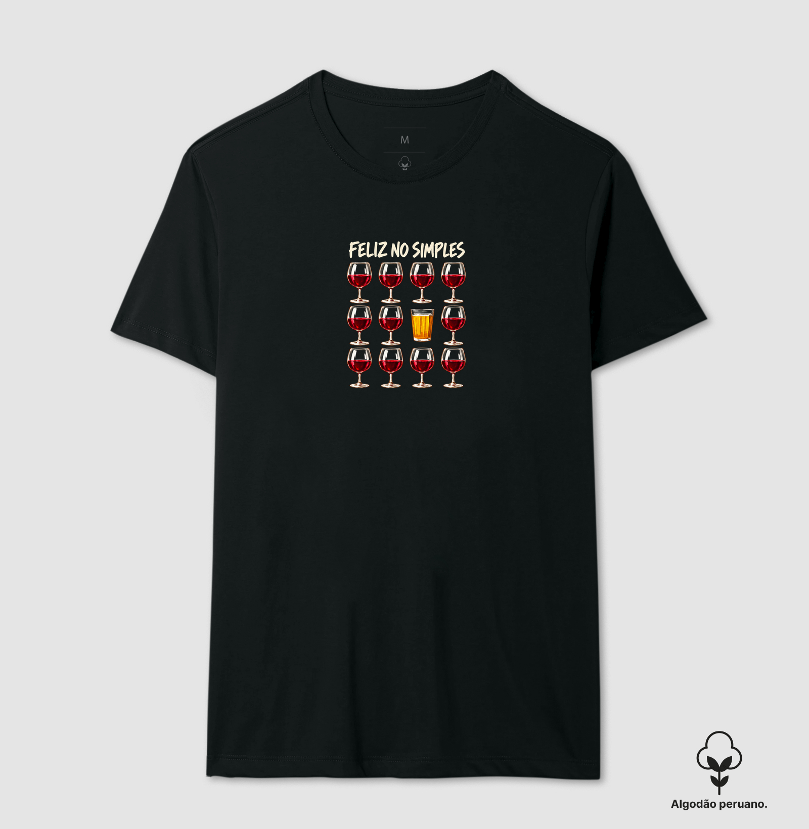 Feliz no simples - Camiseta Algodão Peruano