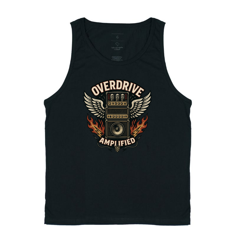 camiseta-rock-overdrive-amplified-amplificador