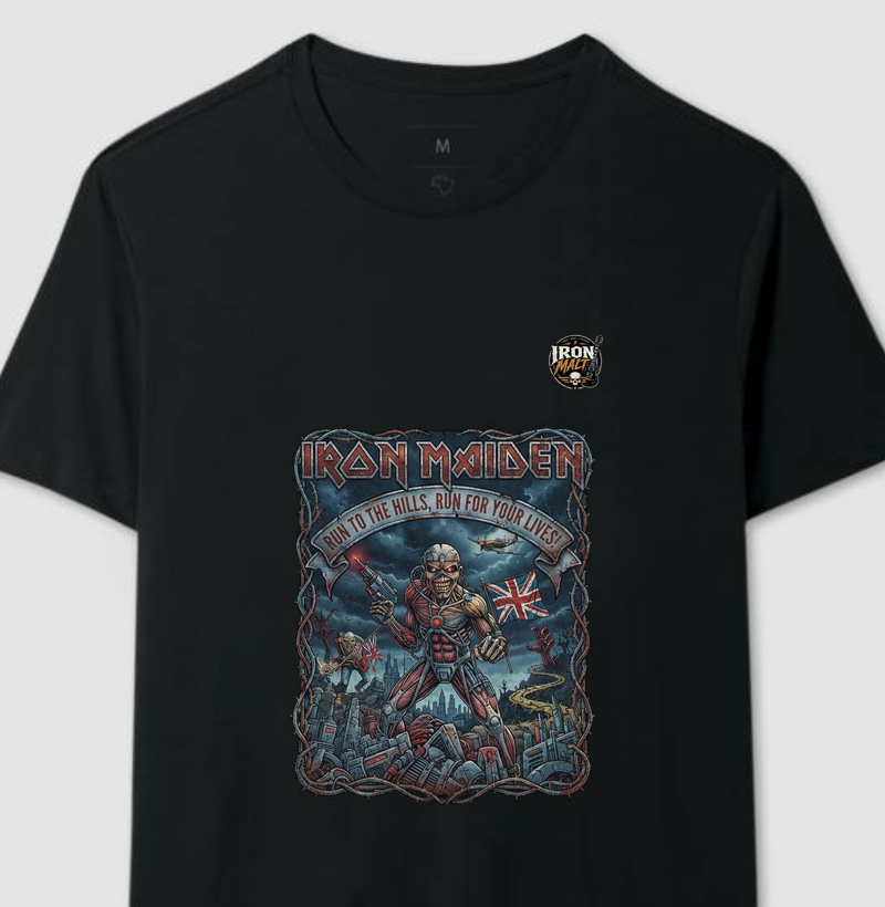 Camiseta Iron Maiden “Run to the Hills”