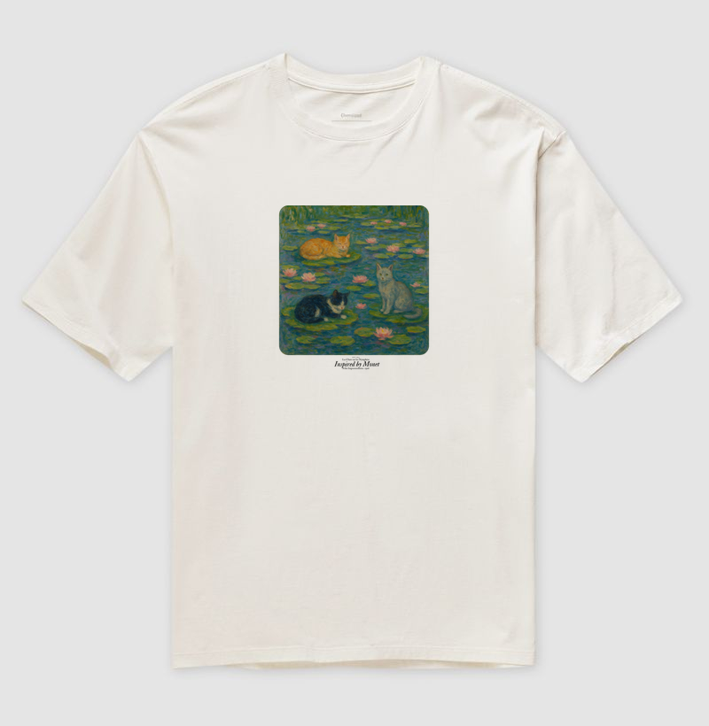 Camiseta Gatos Sobre a Água