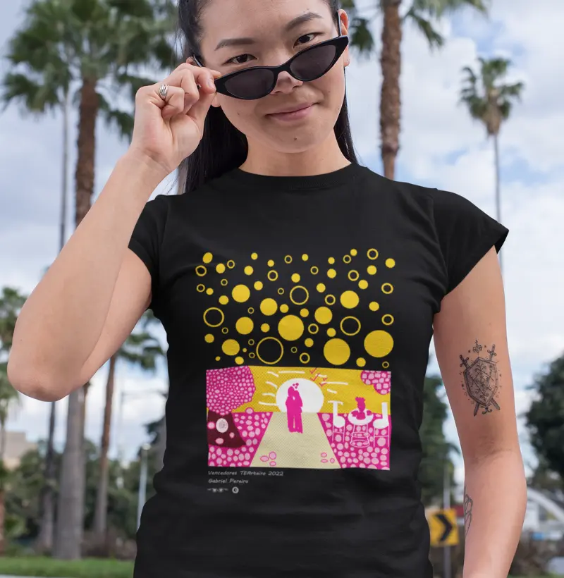 Camiseta Adulto Cerejeira Romântica by Gabriel Pereira