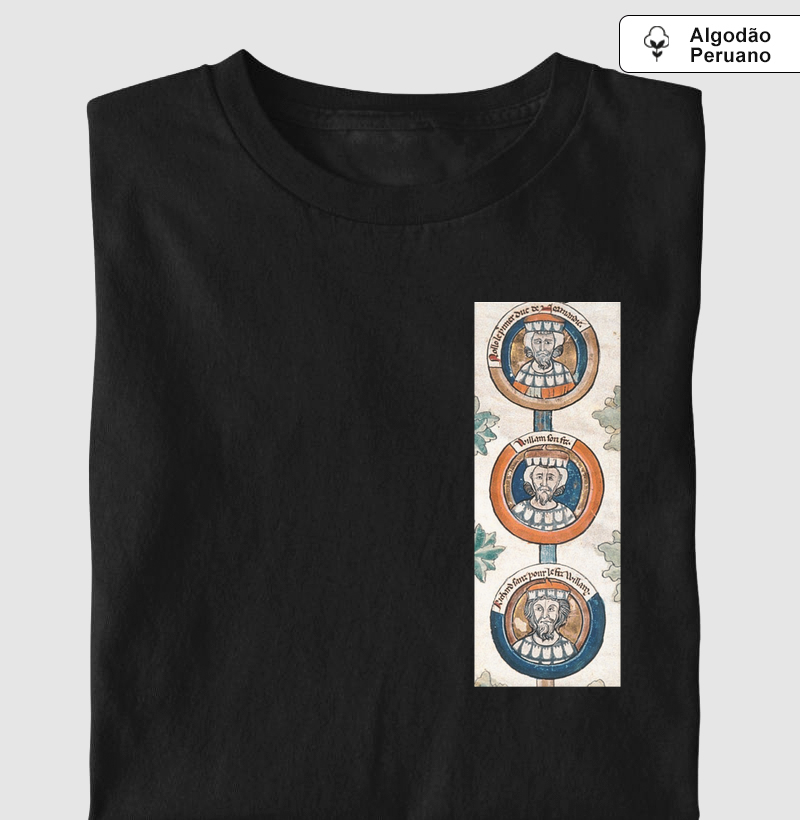 Camiseta de Algodão Peruano Reis da Normandia