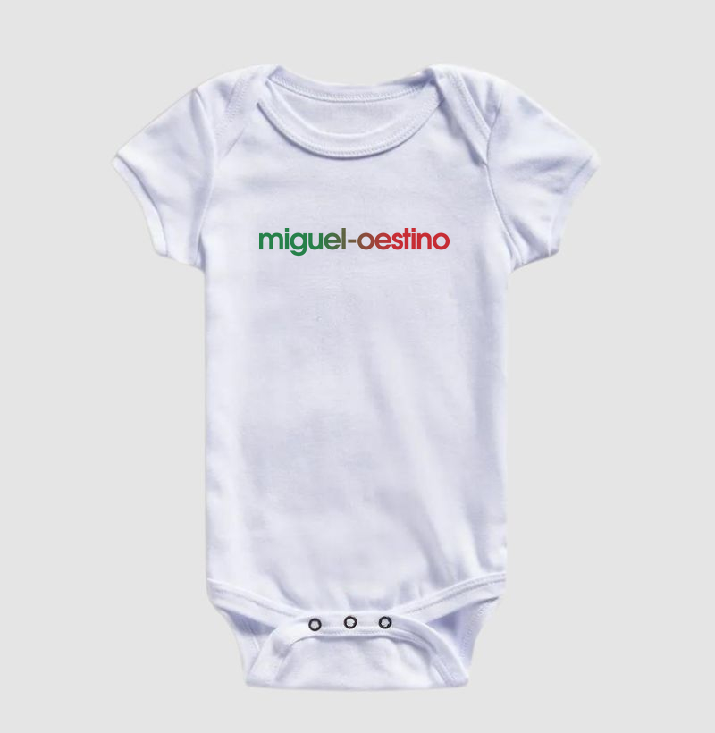 Body Infantil Miguel-Oestino Cores da Bandeira