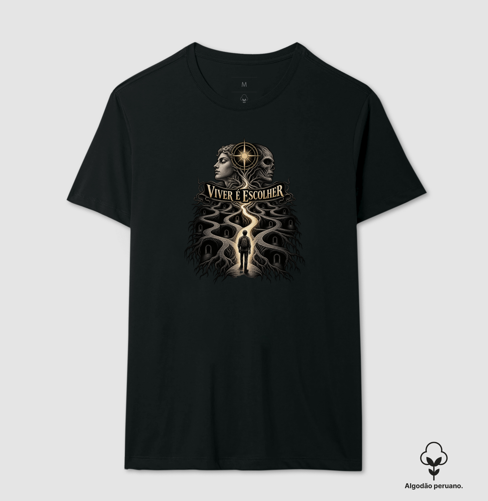 Viver É Escolher - Camiseta Algodão Peruano
