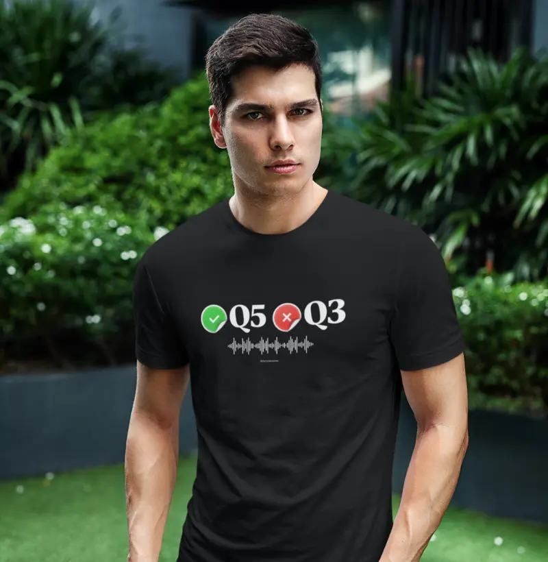 T-Shirt Preta Masculina - Q5