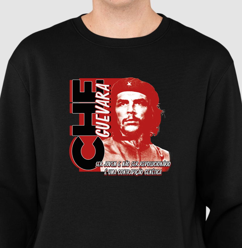 [GABYSHINY] CHE GUEVARA FRASE - Suéter Moletom