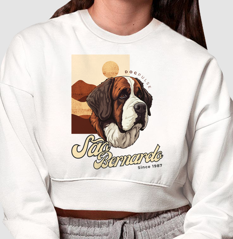 Cropped Moletom São Bernardo Busto Dog Pulse