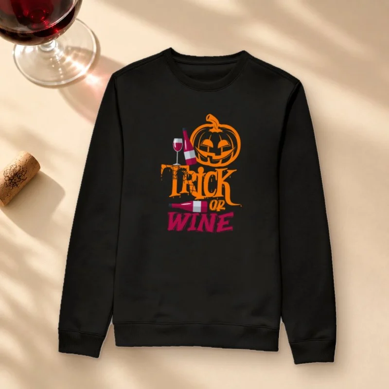 Camiseta Trick or Wine - Suéter Moletom