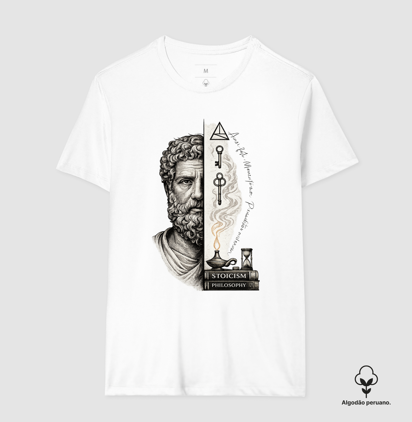 Estoicismo "Stoic Duality" - Camiseta Algodão Peruano