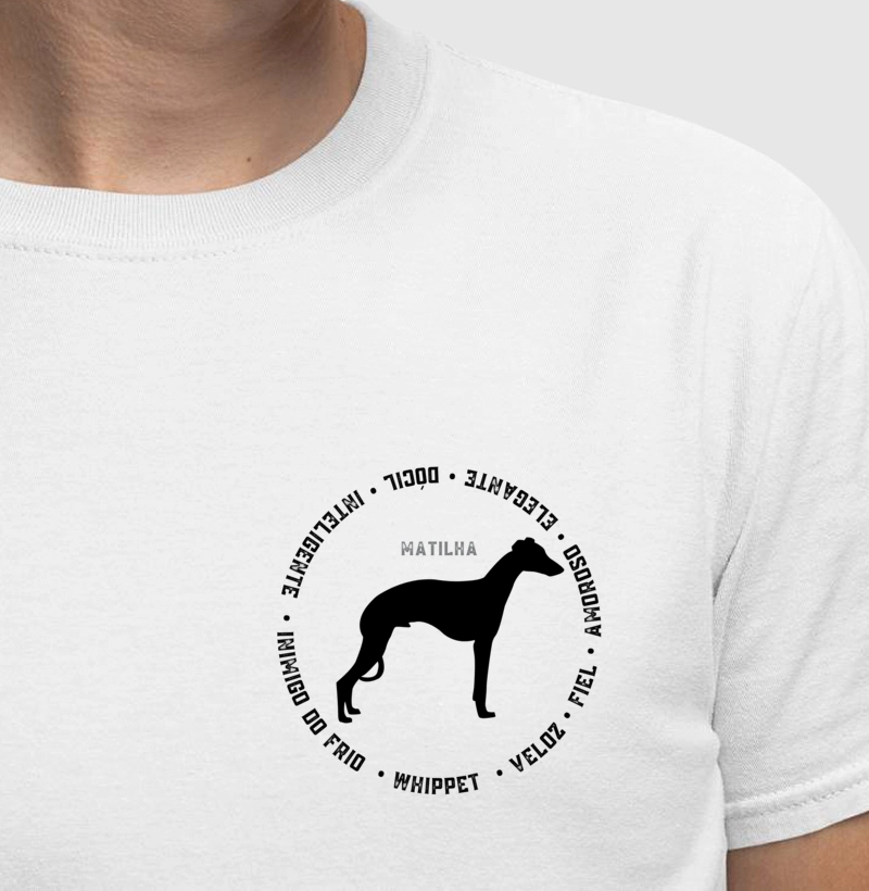 Whippet amigo do peito