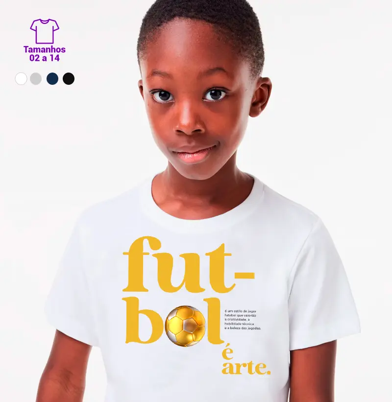 Camiseta Fut é Arte - Kids