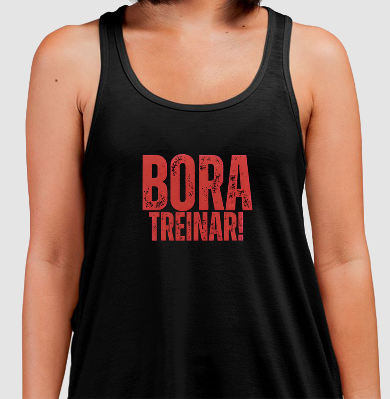 Regata Bora treinar. Coleção Motivação Treino. Unissex. Algodão Premium.