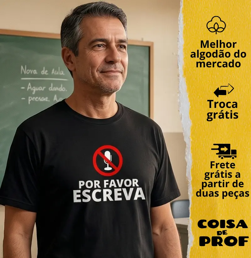 Camiseta Por Favor Escreva